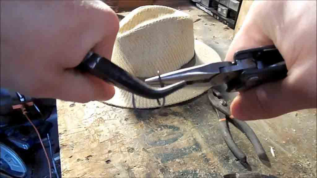 how to put a fish hook on a hat; How to make your own hat clip at home
