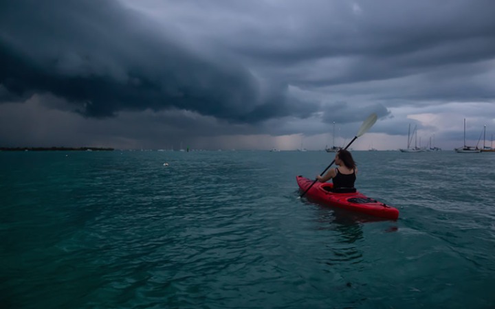 Rough weather & sun exposure kayaking